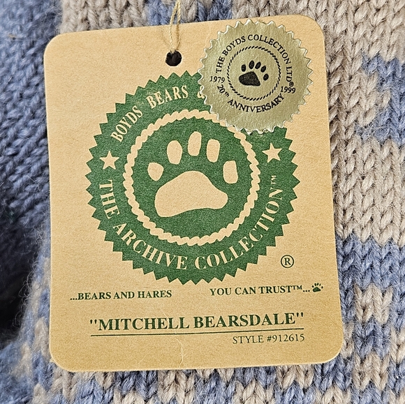 Vintage Boyds Bears Plush "Mitchell Bearsdale" Retired With Tags #912615 - Picture 5 of 8